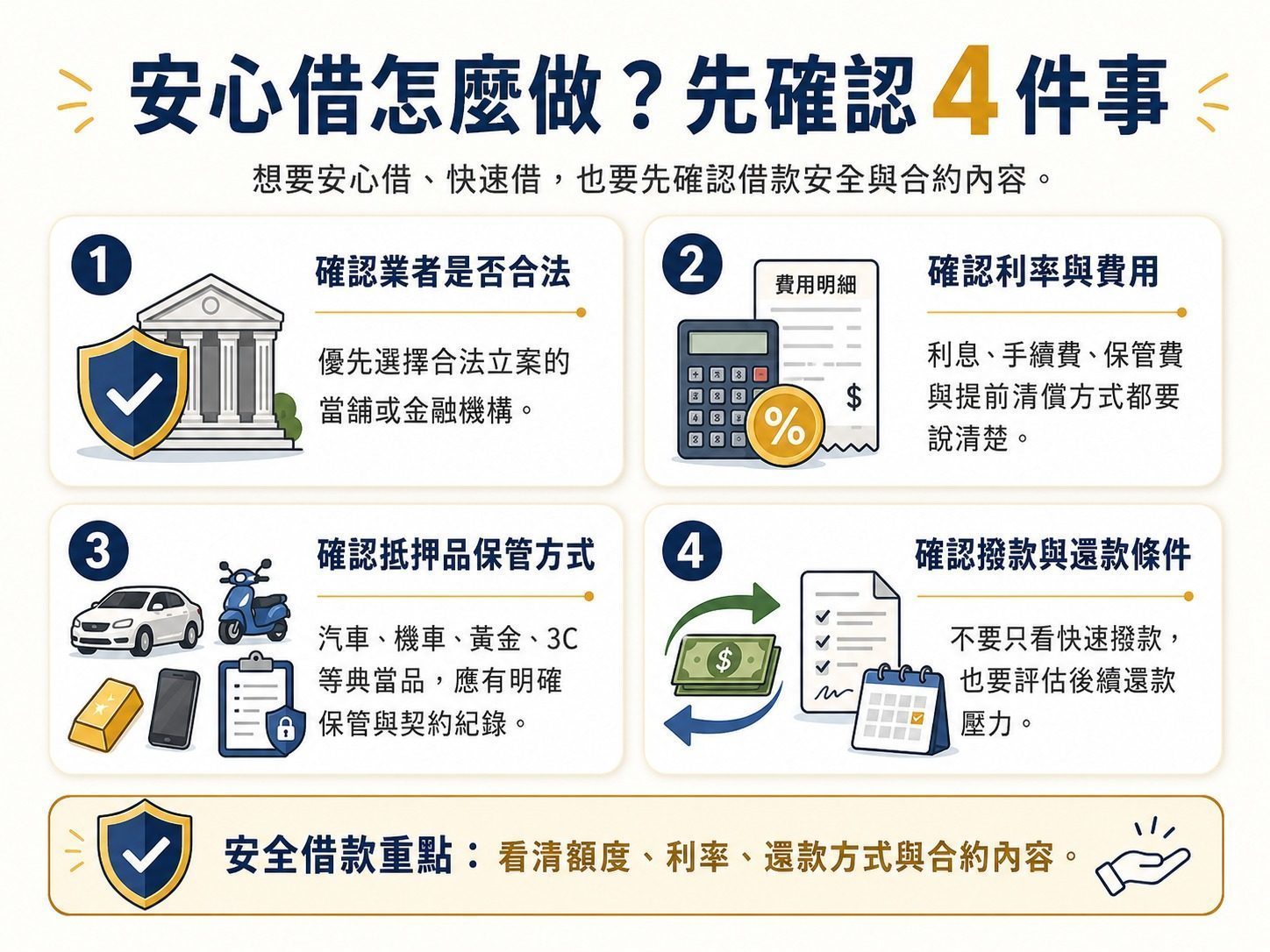 安心借怎麼做？快速借款前先確認4件事