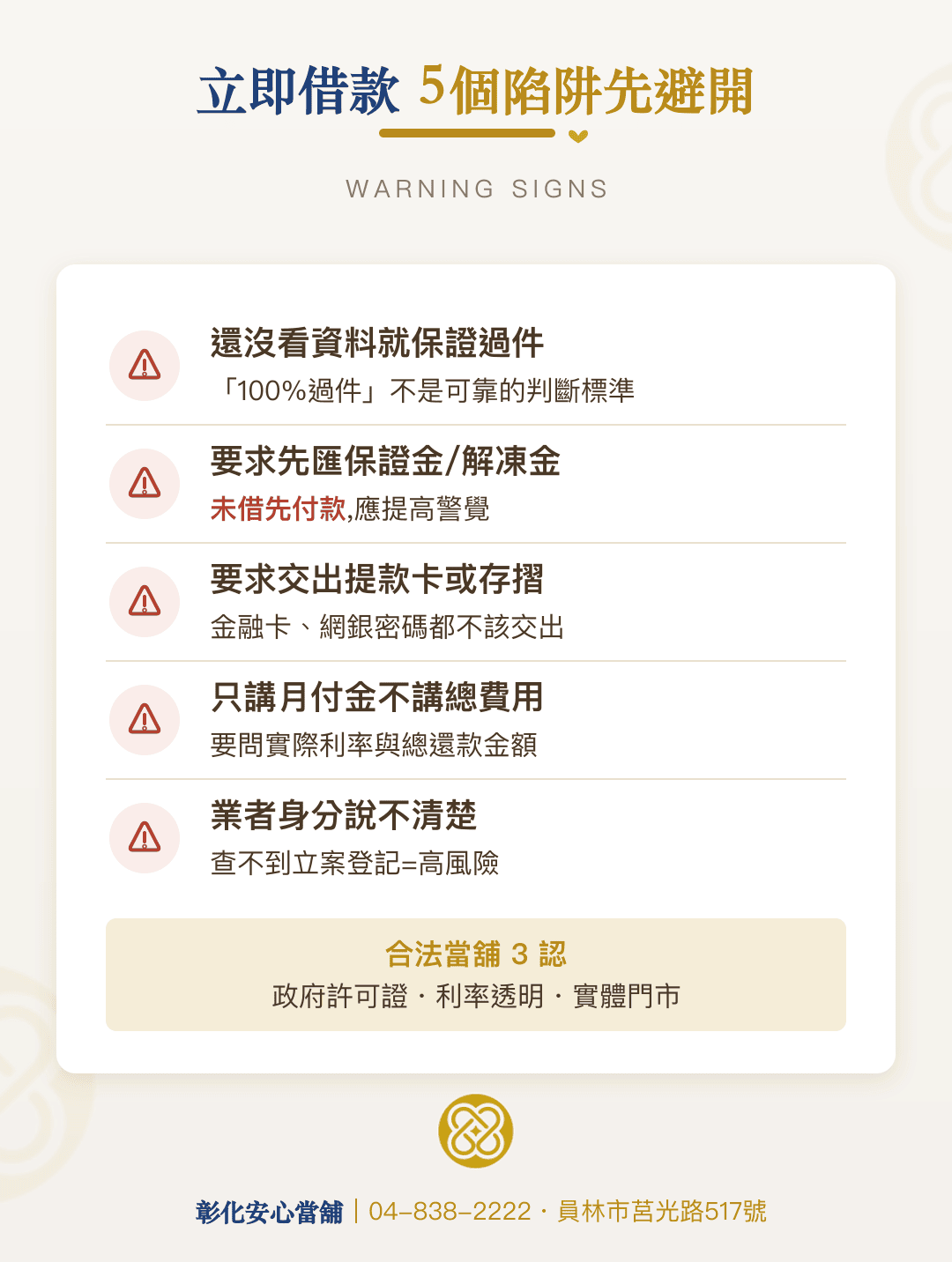 立即借款有風險？5個借款陷阱先避開