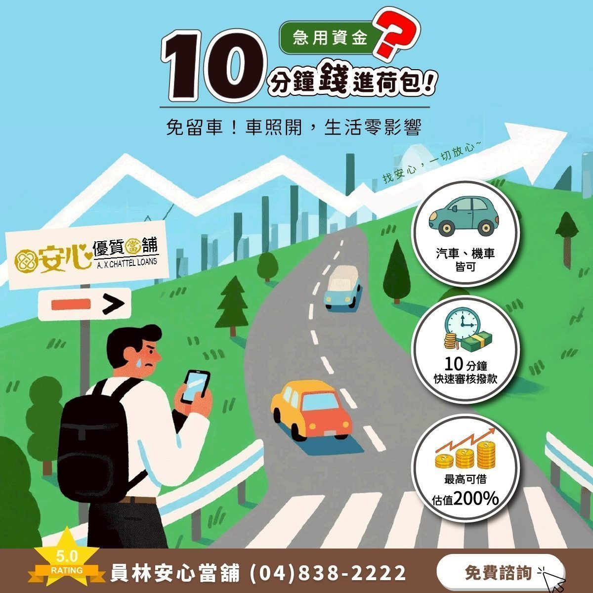 安心彰化當舖10分鐘快速撥款